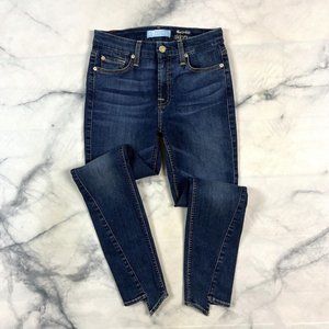 7 For All Mankind B(air) Ankle Skinny Jeans Size 25 Asymmetrical Crossover Hem